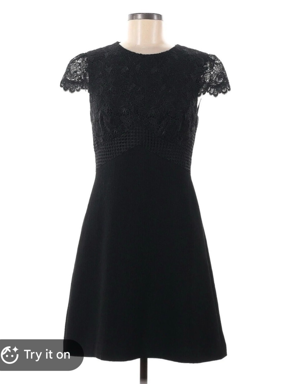 Club Monaco Black Cap Sleeve Mini Dress